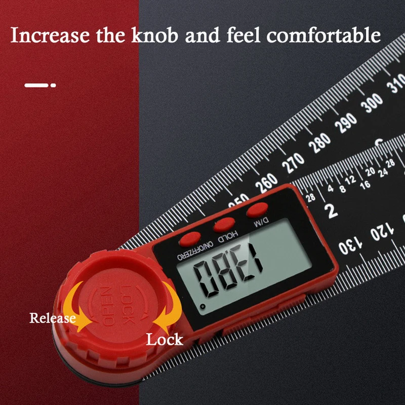 

Meter Angle Inclinometer Angle Digital Ruler Goniometer Protractor Angle Measuring Tool Digital Angle Finder Large