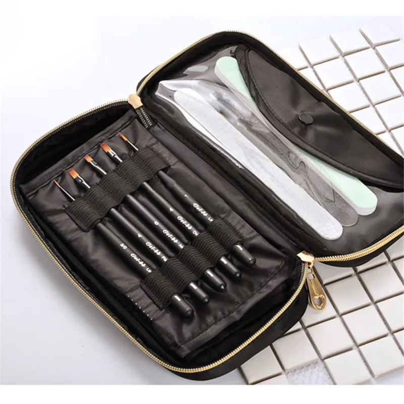 

Мешочек для хранения ручек для дизайна ногтей, водонепроницаемый чехол для кистей для ногтей, сумка для хранения кистей для ногтей, вместит...