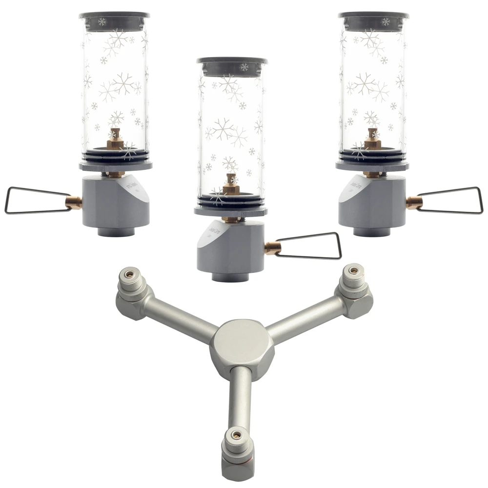 Кемпинг лампа бутан газовый фонарь сад ярдов мини пламя подарок разветвитель для