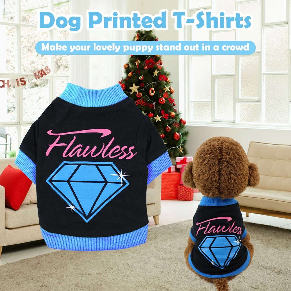 Одежда для собак на весну осень и зиму футболки из чистого хлопка одежда домашних