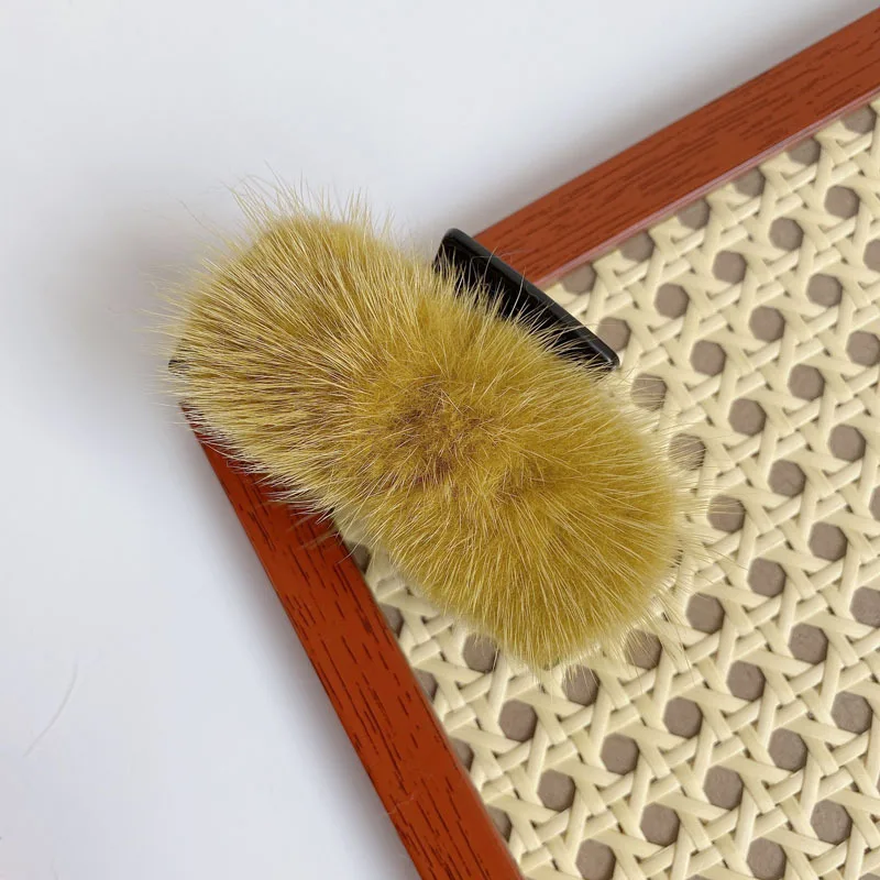 

Korean Autumn and Winter Mink Hair Accessories Autumn Hair Claws Barrettes Girl's Back Hair Clip Big Hair Clip Shark Clip