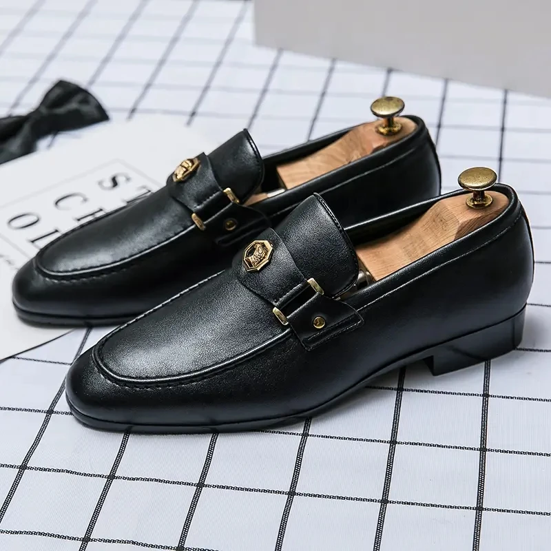 Men Shoes High Quality Pu Leather New Fashion Stylish Design Slip-on Casual Formal Basic Zapatos De Hombre HG020 | Обувь