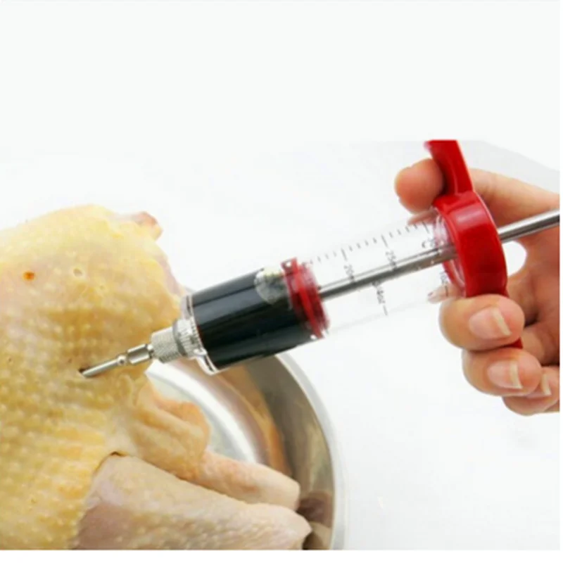 

High Quality Barbecue Meat Syringe Marinade Syringe Turkey Chicken Flavor Syringe Kitchen Cooking Syringe Accessories Gadgets