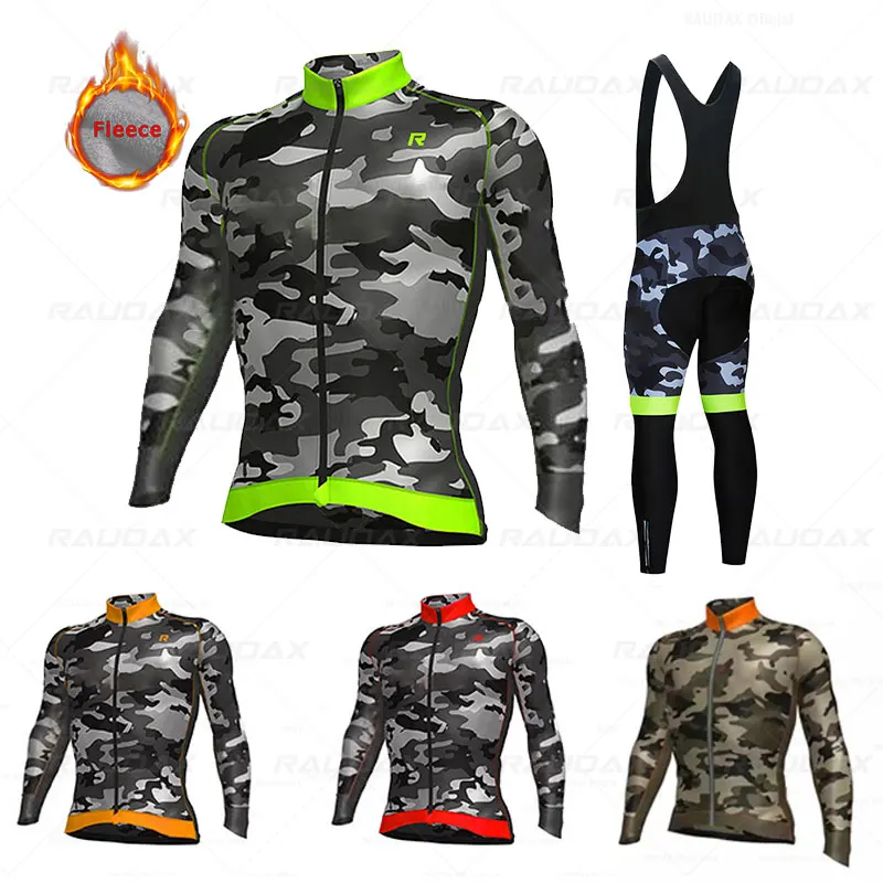 

Winter Thermal Cycling Jersey Set Men Racing Bike Cycling Set Mountian Bicycle Cycling Clothes Ropa Ciclismo Outdoor Fleece coat