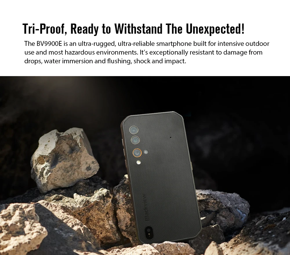 Смартфон Blackview BV9900E Android 10 Helio P90 восемь ядер 6 + 128 ГБ IP68 защищенный мобильный