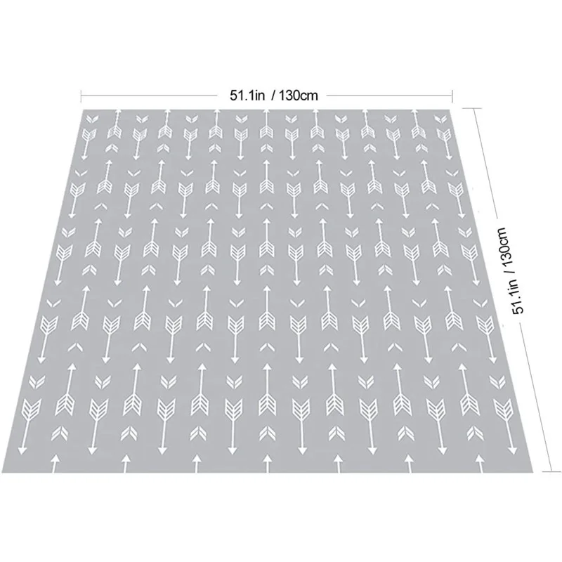 

130x130CM Big Highchair Floor Mat Baby Play Mat Portable Waterproof Non-Slip Splat Mat Washable Splash Mess Mat Table Cloth Gift