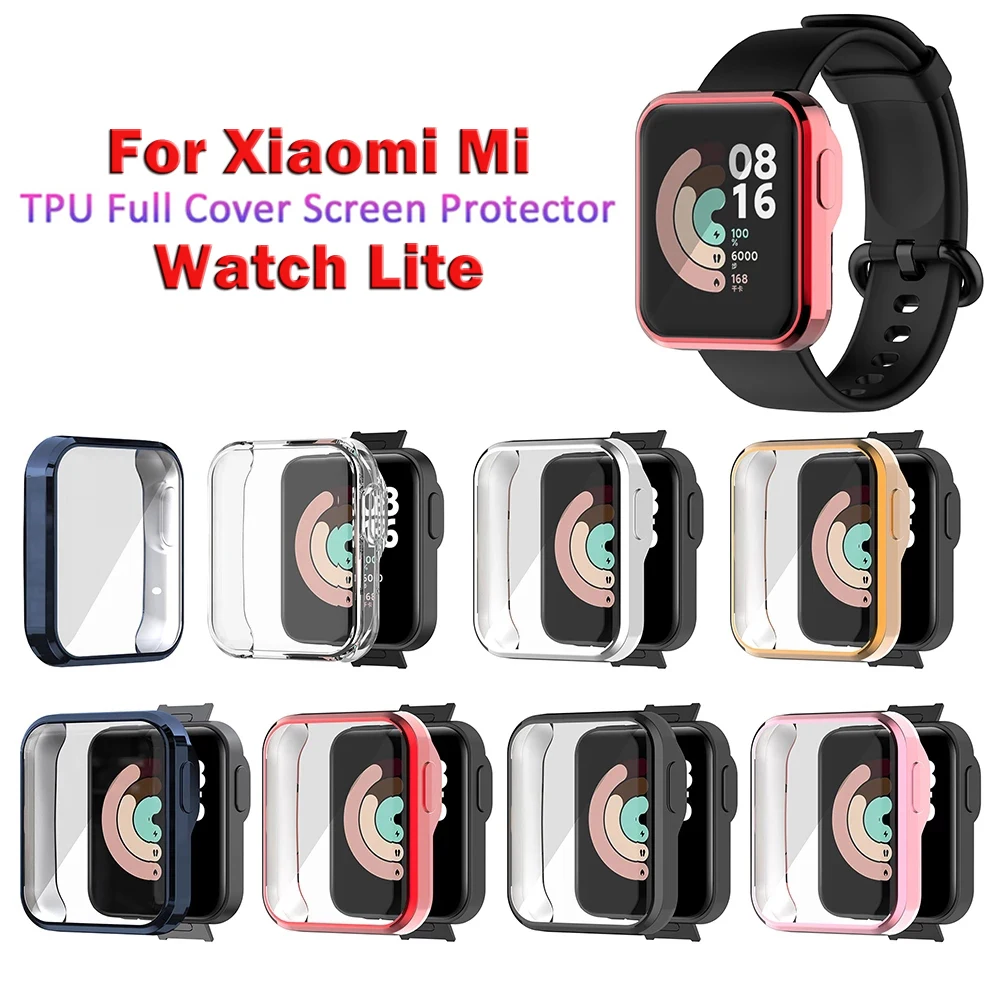 

Funda protectora de TPU para Xiaomi Mi Watch Lite, cubierta protectora de pantalla completa para Mi Watch Lite