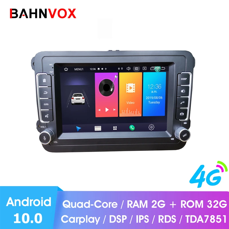 Автомагнитола 2DIN Android 10 0 DVD мультимедийный плеер для Volkswagen VW Passat B6 CC Polo GOLF 5 6 Touran Jetta