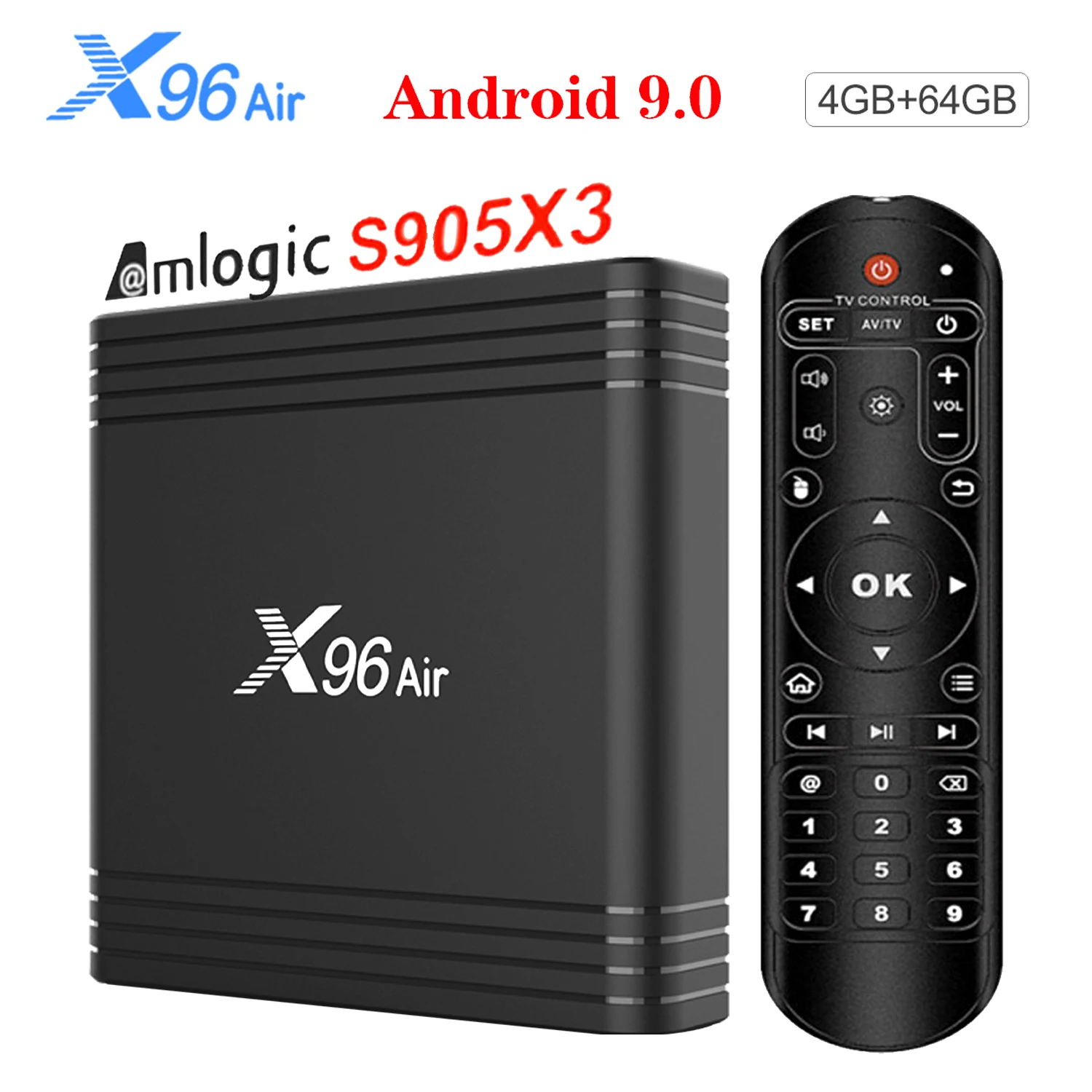 

Android 9,0 ТВ коробка X96 Air 4 Гб 64 Гб Amlogic S905X3 4 ядра 2,4 г 5G двухъядерный процессор Wi-Fi BT4.1 8K 4K Поддержка Youtube X96Air медиа ТВ коробка