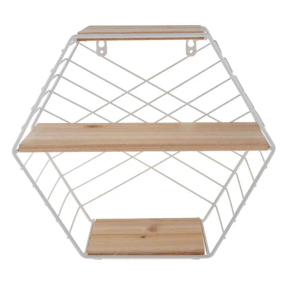 Железные полки шестигранная сетка настенный стеллаж держатель для хранения