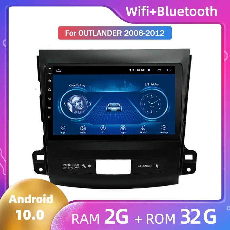 Автомобильный мультимедийный MP5 плеер Buletooth стерео для Mitsubishi Outlander 2006 2007 2008 2009 2010