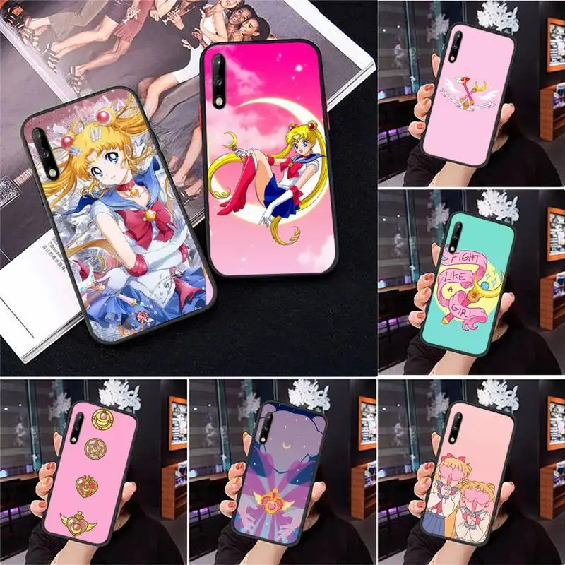 

Lovely Sailors Cute Moon Phone Case for Huawei mate 9 10 20 20X 30 40 pro lite Fundas cover