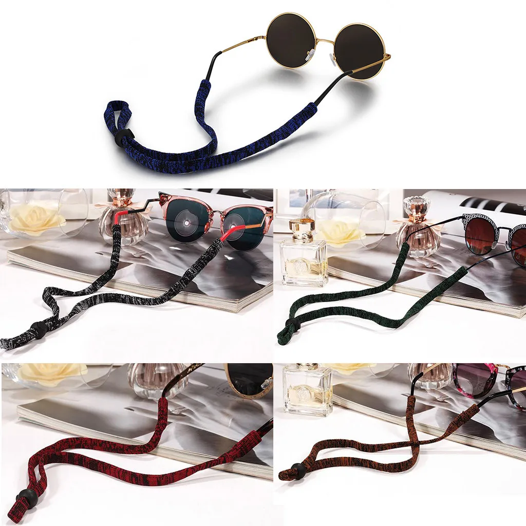 Модные шикарные женские цепочки для очков Силиконовые петли очки солнечные с