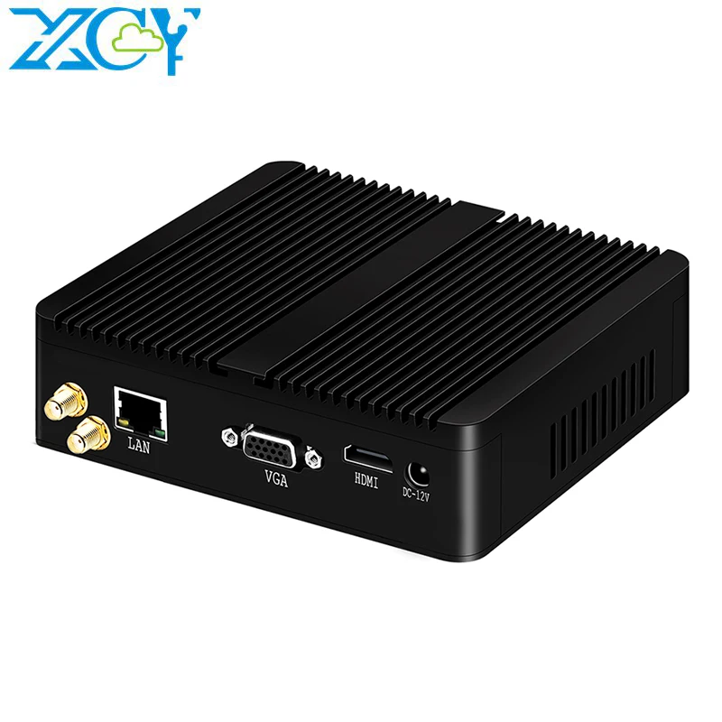 Мини ПК без вентилятора XCY Intel Celeron j1900 Win Windows 10 7 Linux тонкий клиент Minipc Pfsense порт Micro
