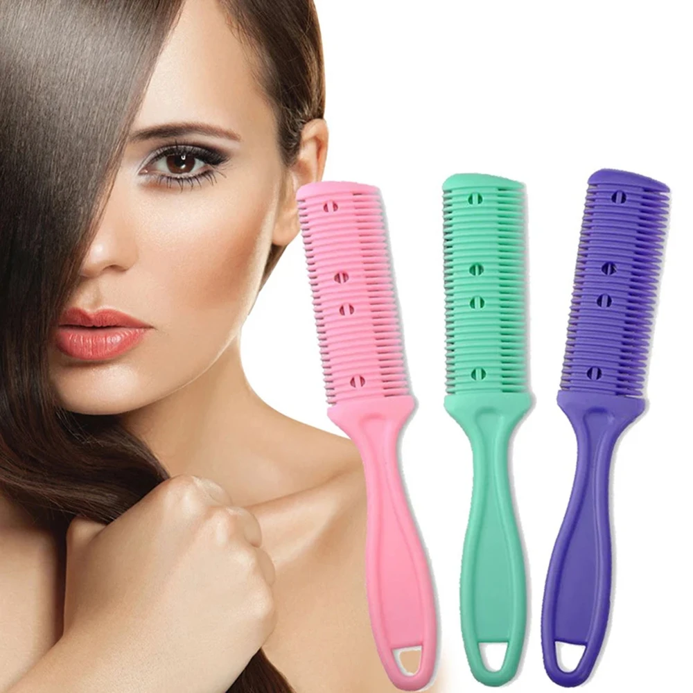 

1pc Double Sides Hair Razor Comb Cutter Cutting Thinning Shaper Haircut Grooming Men Women Hair Styling Tool Random Color