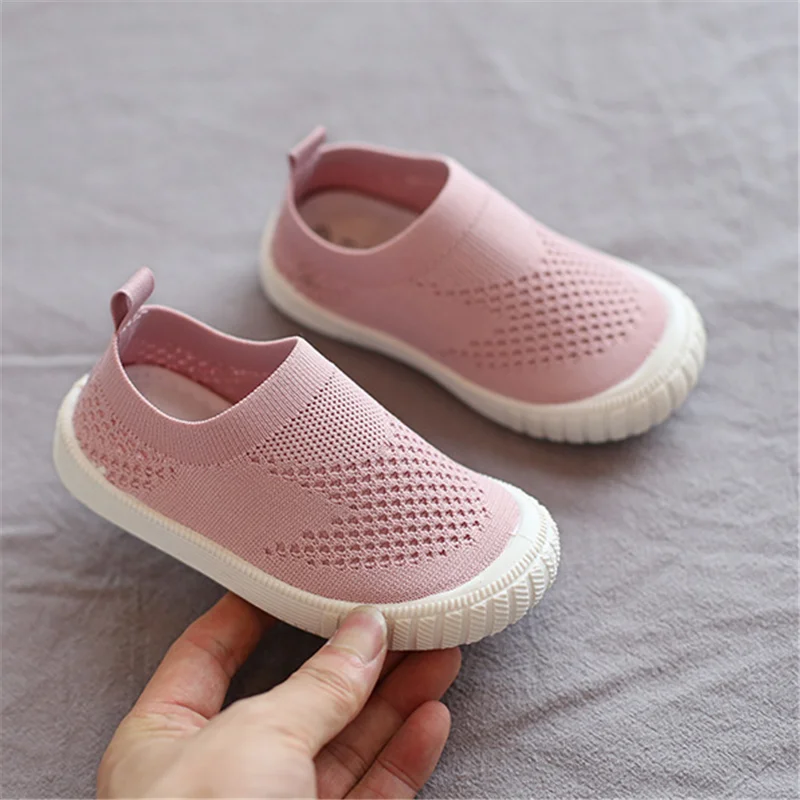 Детская обувь для первых шагов дышащая малышей Повседневная сетчатая девочек и