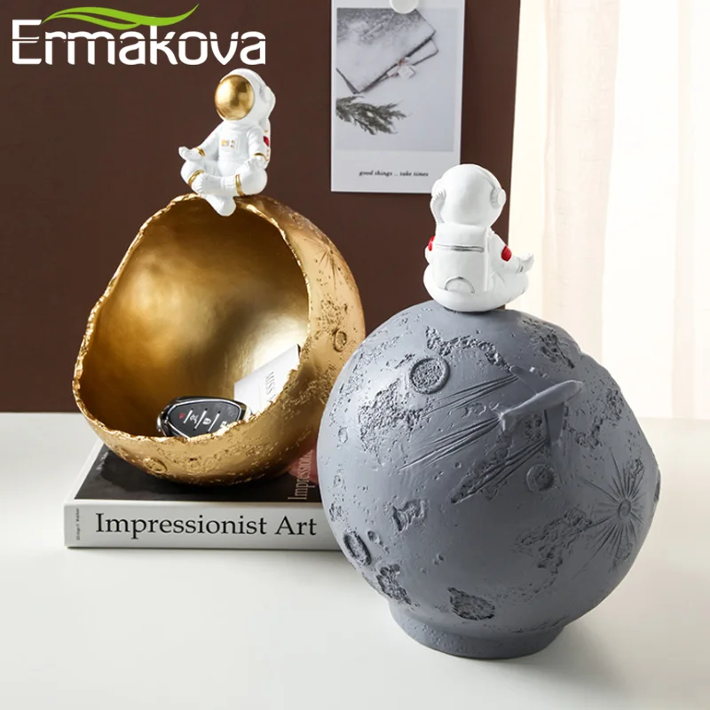 

ERMAKOVA Nordic астронавт статуя украшения Творческая Смола астронавт фигурки стойка для хранения украшений Гостиная Декор для дома подарок