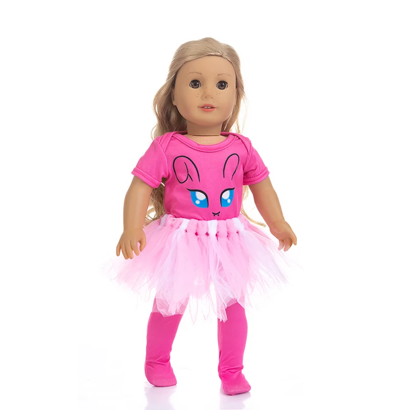 Born New Baby Fit 18 дюймов 43 см Одежда для куклы кукла белый желтый синий Кролик Радуга
