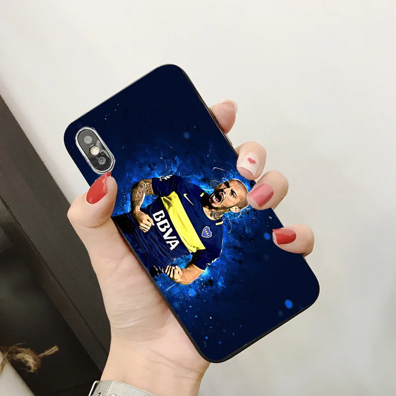 Чехол для телефона FC Boca Juniors iPhone XR 11 Pro XS Max X 5 5S черный DIY мягкий чехол Abila iphone SE 7 8 6 6S