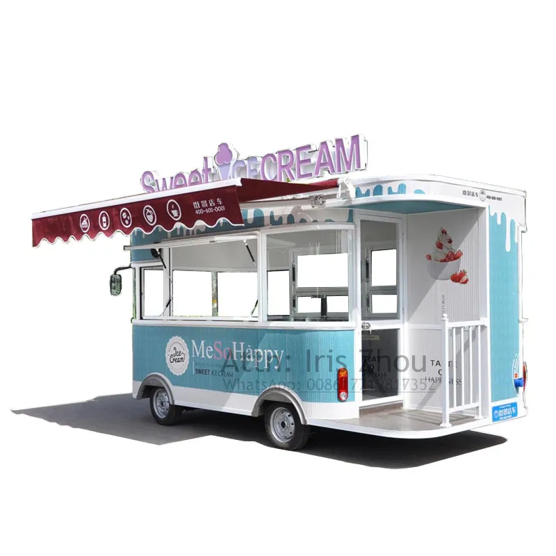 Электрическая тележка для мороженого фургон продажи еды Jui |