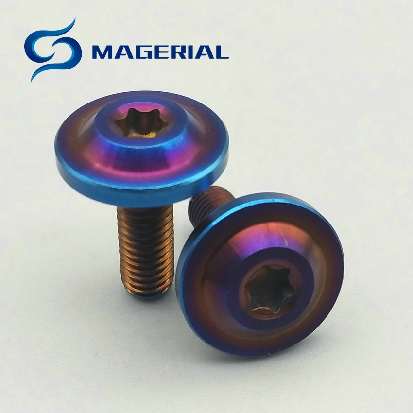 M6 10 мм-30 мм Ti Болт для велосипеда и мотоцикла DIY Torx разъем Ride Shell титановые болты сгоревшие синий цвет винты Ti крепеж