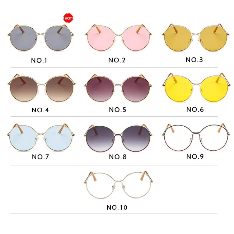 Модные круглые женские солнцезащитные очки Брендовые дизайнерские Винтажные