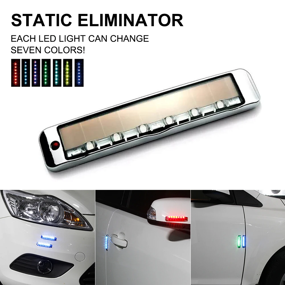 

Top Car Anti-static Door Bumper Door Edge Guard Static Eliminator Anti-Collision Strip with Solar Powered LED Light Accessories