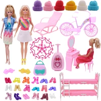 barbies doll clothes shoes furniture bed dressing table accessories fashion bike fit 11 8inch barbies girl dollbjdtoy for girl