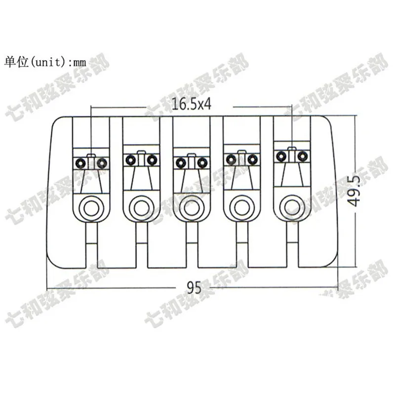 Набор хромированных седловых мостов в винтажном стиле для 5 струнных аксессуаров