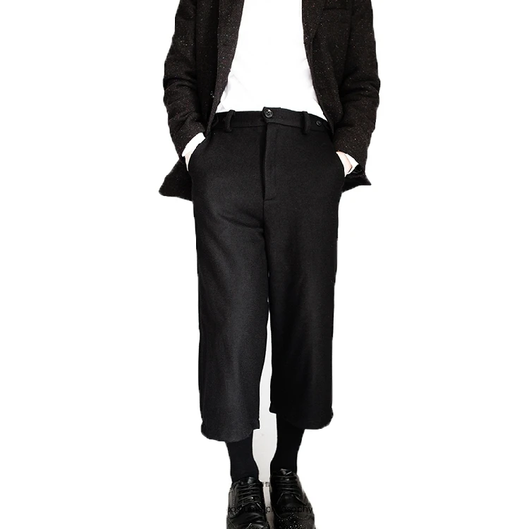 Мужские повседневные брюки Maoni широкие брюки-Капри свободные прямые из шерсти