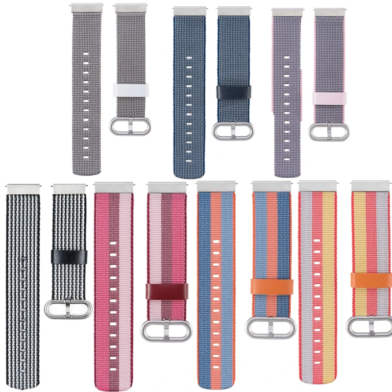 YUEDAER холщовый нейлоновый наручный ремешок для Xiaomi Amazfit GTS GTR 47 42 сменный ремешок для наручных часов для Amazfit Bip GTR 47 мм 42 мм ремешок