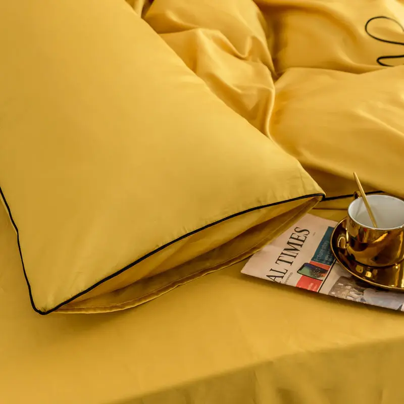 Funda de almohada suave de verano, funda de almohada moderna de Color s&oacute;lido, de calidad para el hogar-1