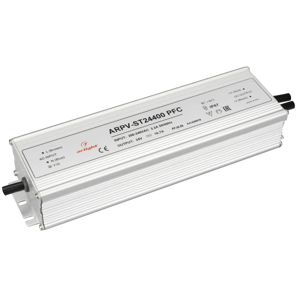 Блок питания ARPV-ST24400 PFC (24V 16.7A 400W) ( IP67 Металл 5 лет) | Освещение