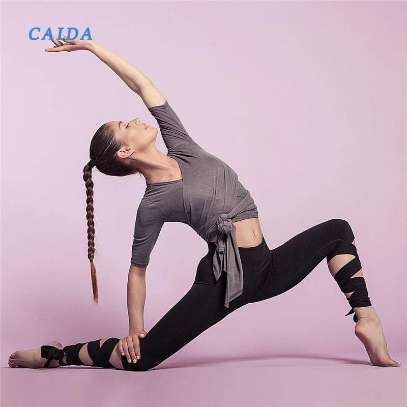 

Новинка 2020, леггинсы CAIDA, спортивные штаны для фитнеса и йоги, леггинсы для бега и танцев, однотонные балетные колготки, спортивная одежда дл...