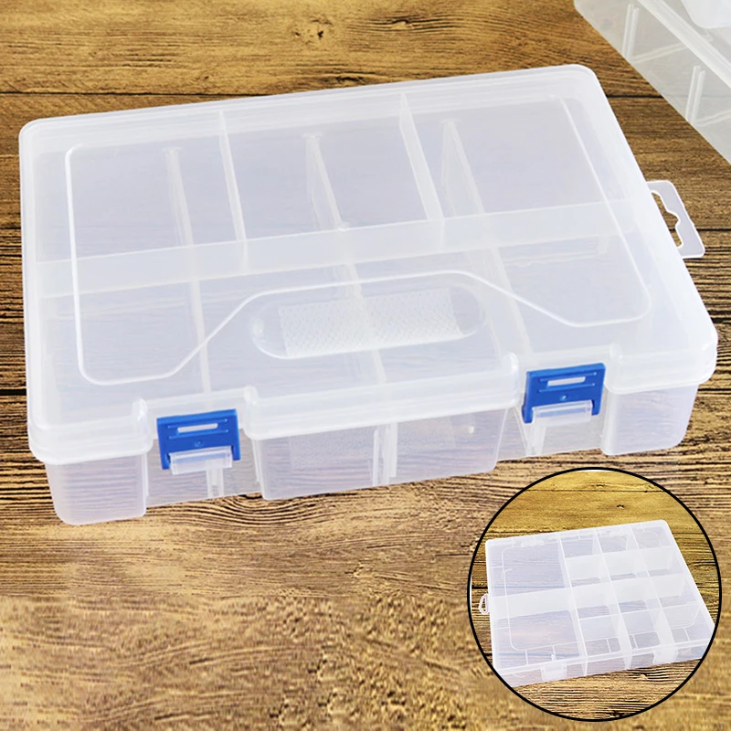 

1pc Plastic Storage Box Jewelry Bead Container Organizer Multi-functional Holder