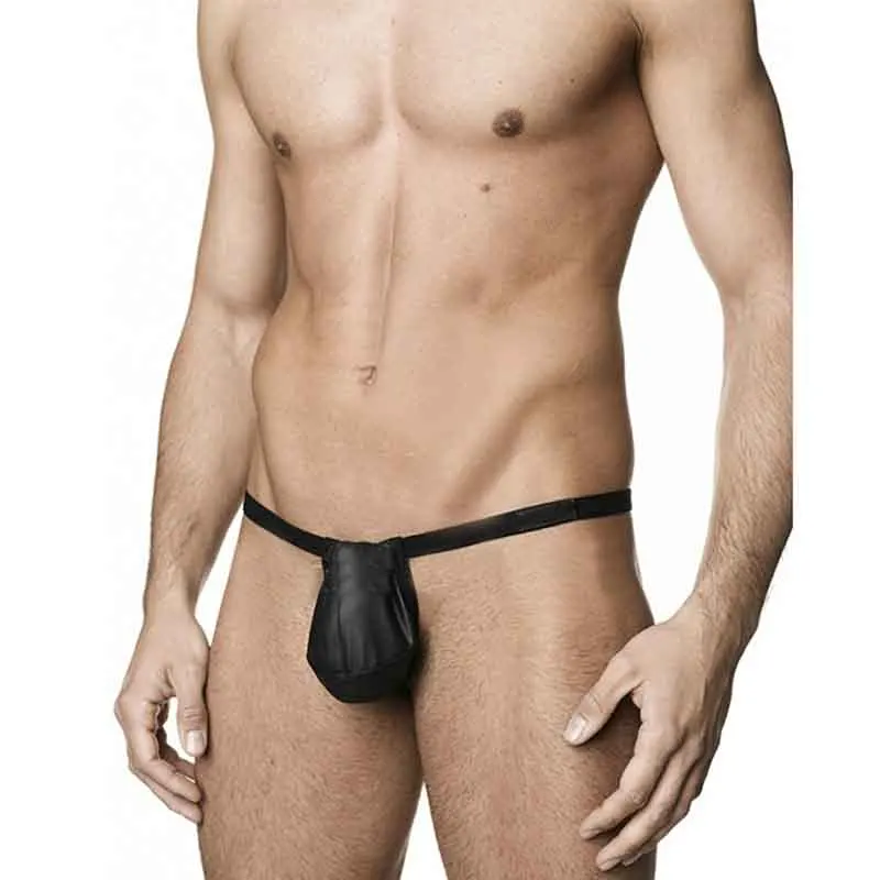 

Men’s G strings Gay Fetish Black Vinyl Leather Trunks Sexy Thongs Panties Open Butt Underwear Boxers Briefs Jockstrap Underpants