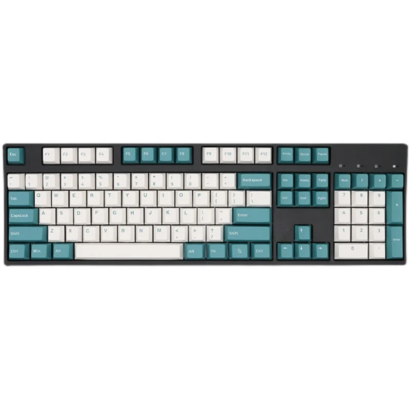 

Механическая клавиатура Aqua green изумруд PBT, двухцветная, высотой вишни, совместима с 108/104/980/96/84/68/61