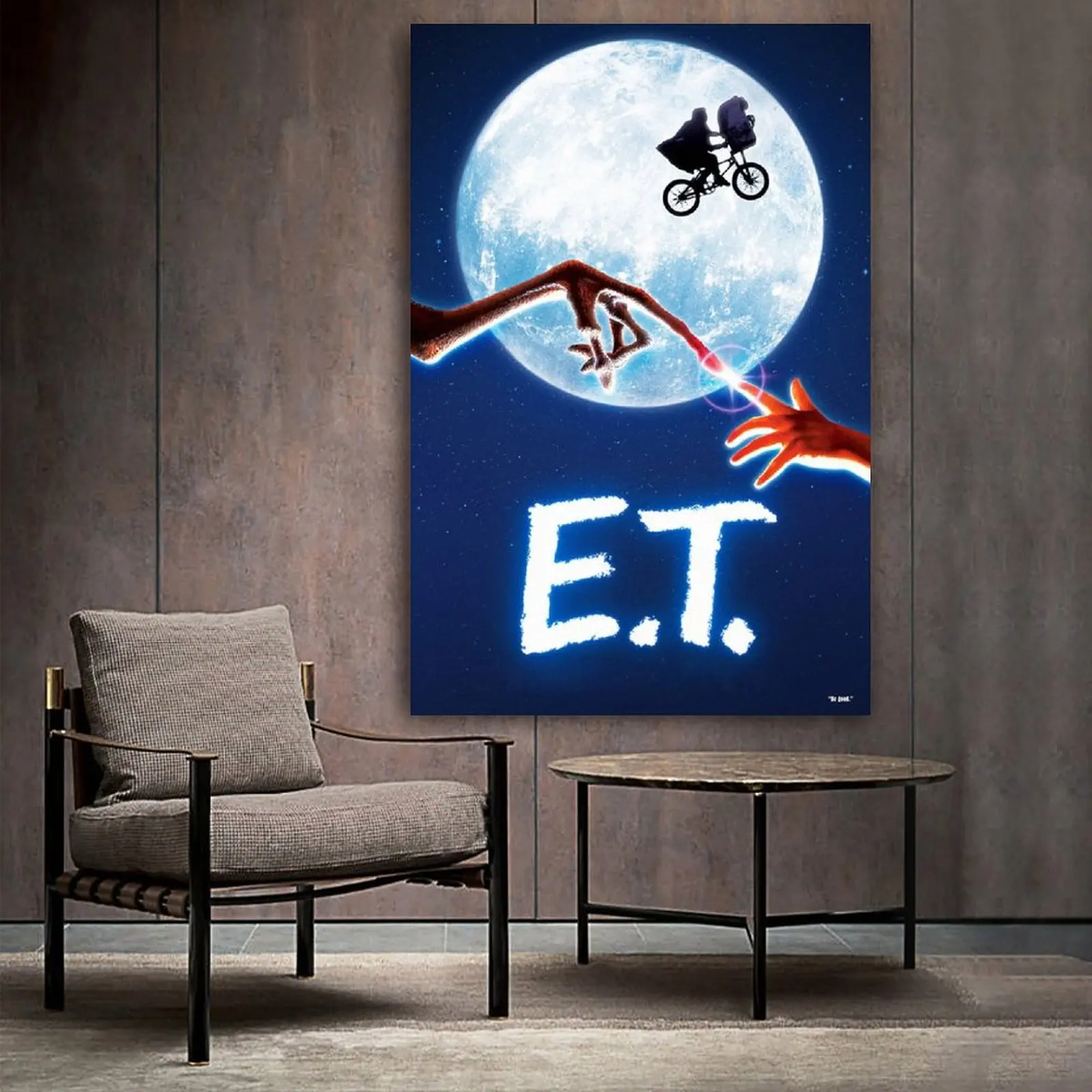 

E.T. The Extra - Terrestrial Quotes Old Movie Film Poster Decorative Painting Canvas Wall Art Living Room Posters Bedroom