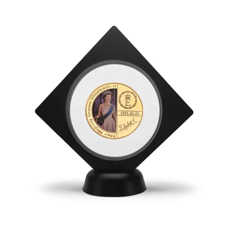 coin1 with stand WR queen Elizabeth II Золотая сувенирная монета с подарочной коробкой королевская семья памятные монеты коллекционные вещи медаль дропшиппинг - Цвет: coin1 with stand