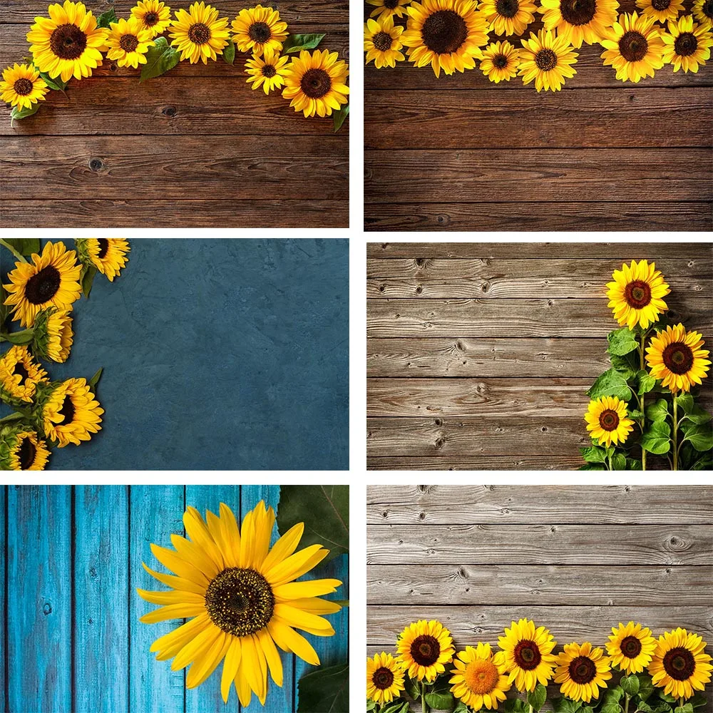 

Mehofond sunflowe Photography Background Newborn Child Smash Cake Baby Shower Party Portrait Photographic Backdrop Photo Studio