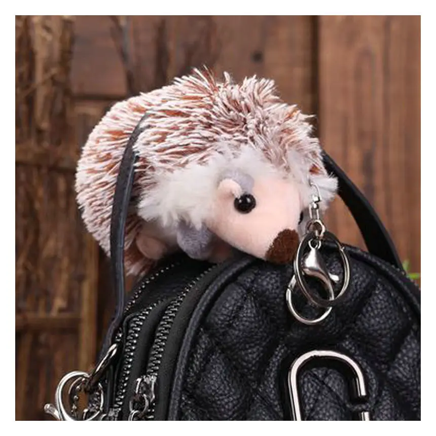 

10cm cute hedgehog plush keychain creative anime bag pendant plush key ring pendant