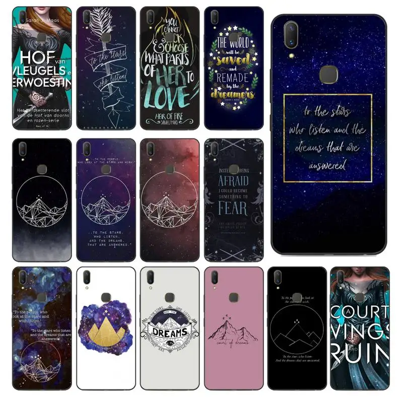 

FHNBLJ A Court of Mist and Fury Sarah J Maas Phone Case for vivo Y91C Y11 17 19 53 81 31 91 for Oppo a9 2020