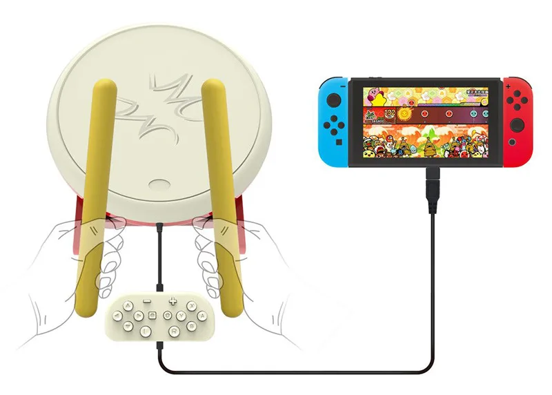 Для барабан Тайко совместим с Switch барабанный контроллер палочки аксессуары для