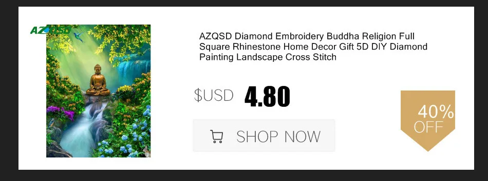 AZQSD DIY Алмазная вышивка религия полностью квадратные Стразы 5D алмазная живопись мозаика вышивка крестиком ручной работы домашний декор