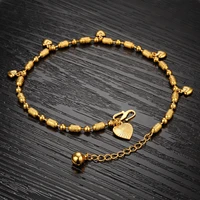 exquisite love pendant small fresh and simple anklet korean fashion hot selling copper gold plated jewelry for women