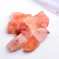 50g100g size 10 30mm natural orange salt crystal gravel specimen repair rock mineral healing stone home decor reiki aquarium