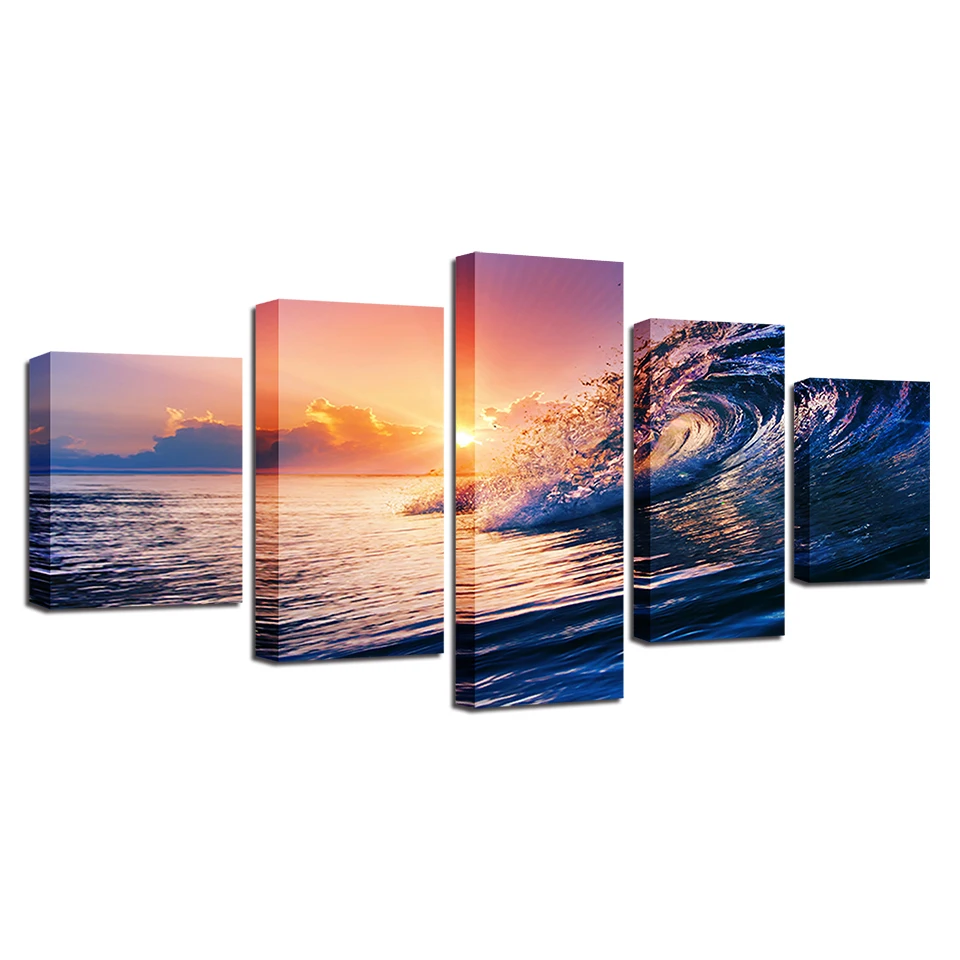 

Modern Home Decor Anime Scenery Flowers HD 5 Pieces Decoration for Room Decor Posters Wall Art Wall Decor Poste Wall Paintings