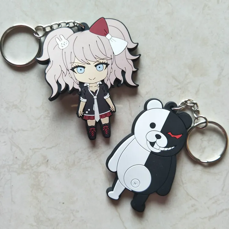 Японский мультфильм Danganronpa ПВХ брелок джунко эношима monokuma Мода Забавный кулон