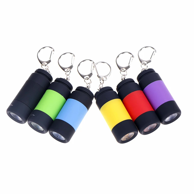 

Mini Torch Flashlight 0.3W 25Lum USB Rechargeable Keychain LED Torch Lamp Outdoor Camping Lighting Portable Led Penlight