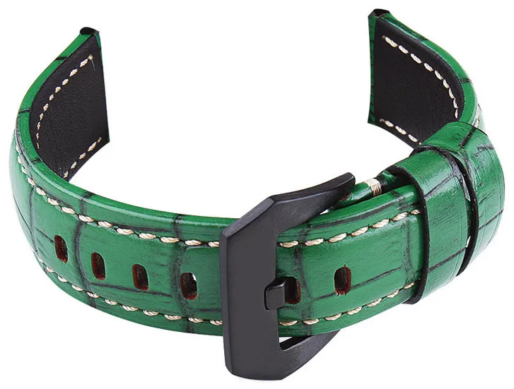 Ремешок для часов из натуральной воловьей кожи зелёный браслет наручных 10 шт./лот